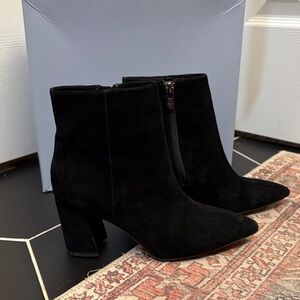 ANTONIO MELANI Black Suede Ankle Boots
